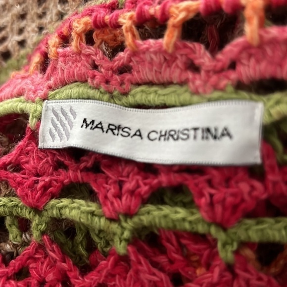 Marisa Christina Crochet Colorful Hippie Sweater Size Small - Picture 8 of 12